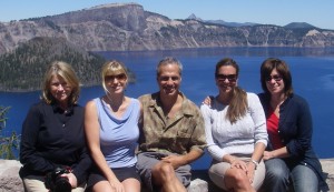 Jen with Martha at Crater Lake